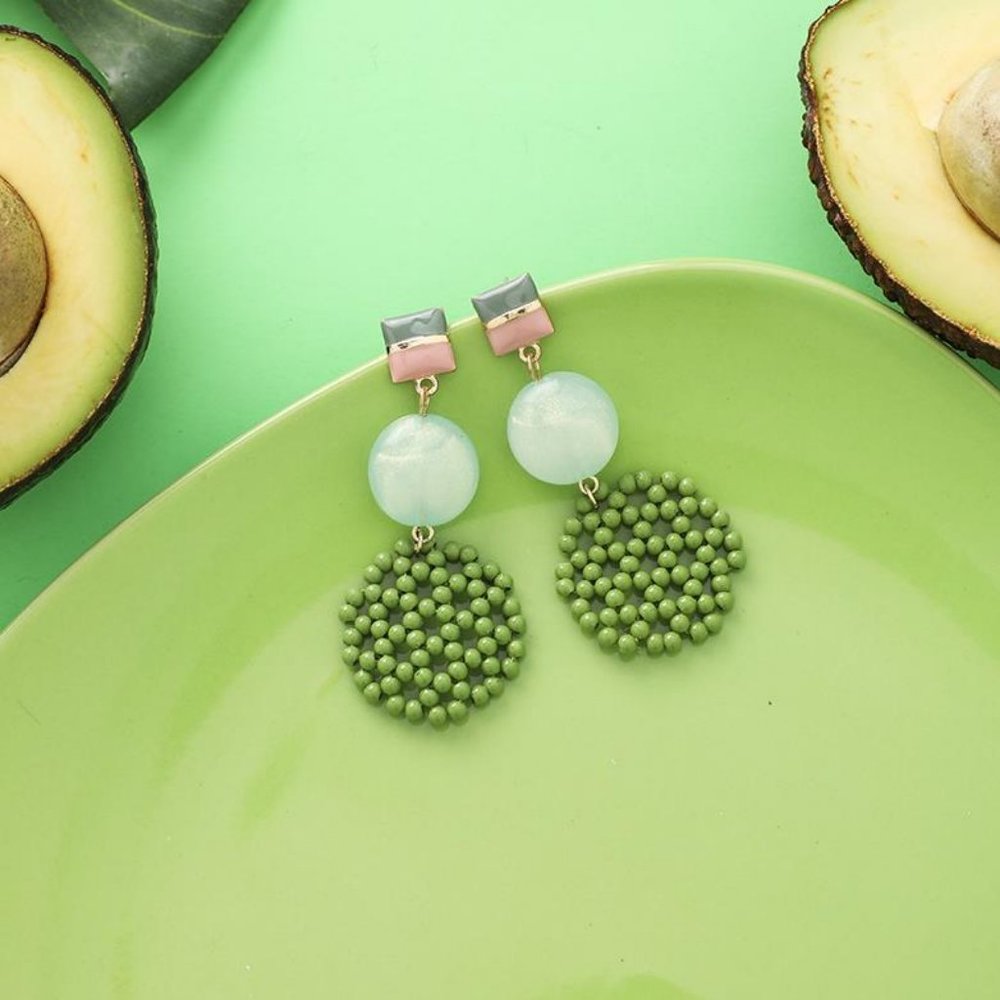 ❤️️NEW UNIQUE Bead Circle Handmade Earrings G20